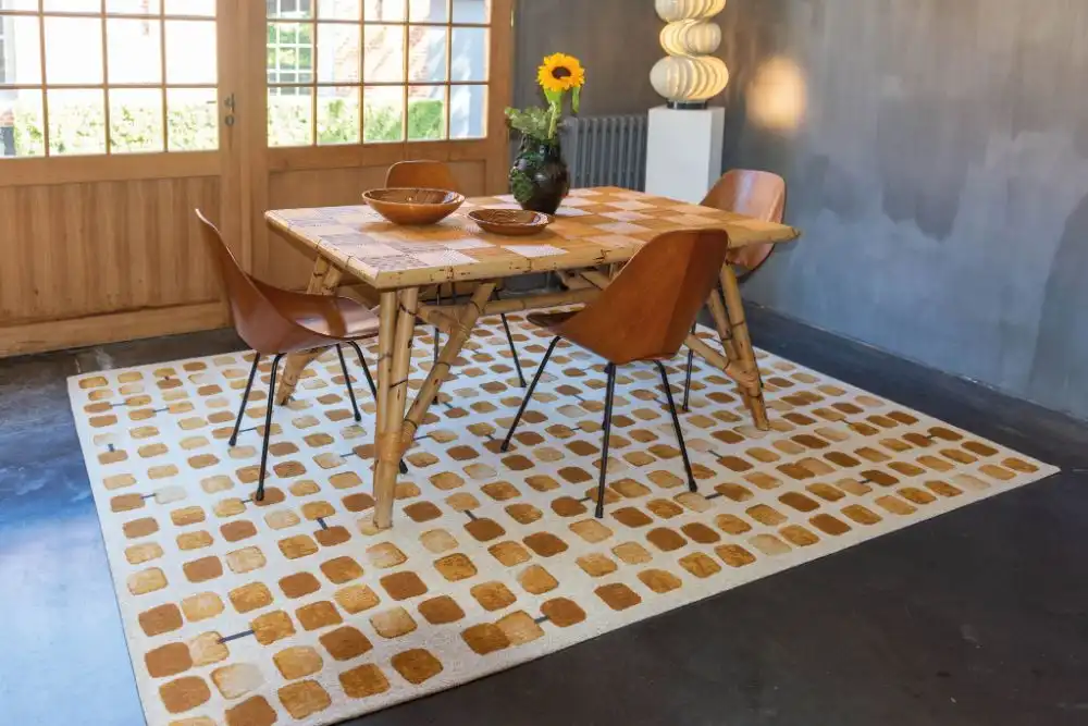 Cobblestone 9346 Peach Party Washable Rug
