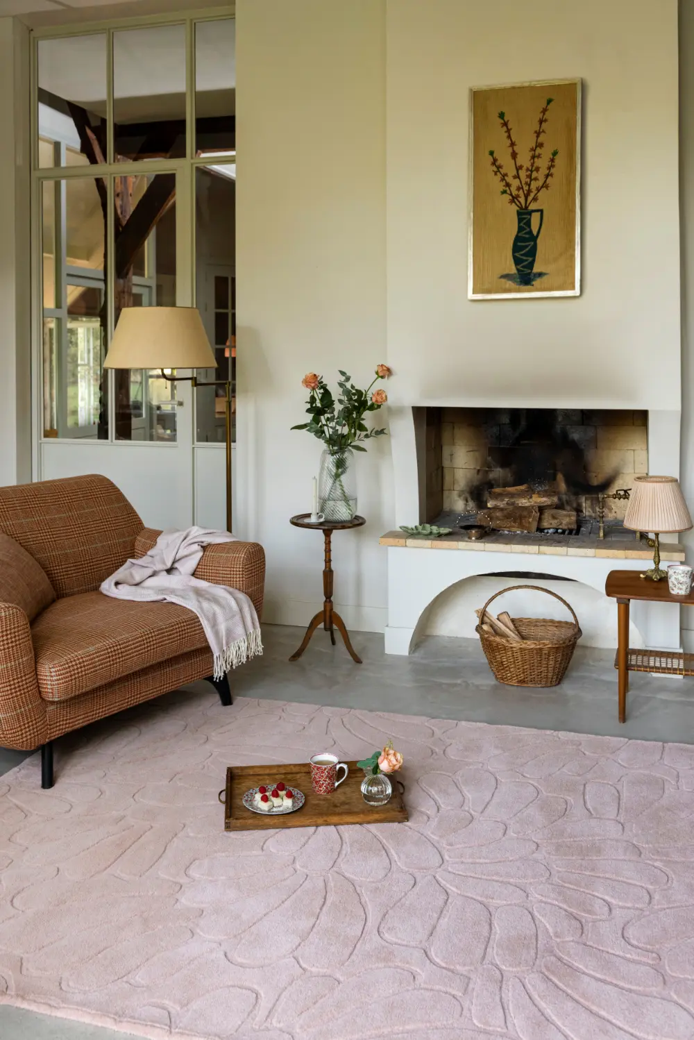 Coleby Petals Laura Ashley Chalk Pink 078802 Rug - Image 2