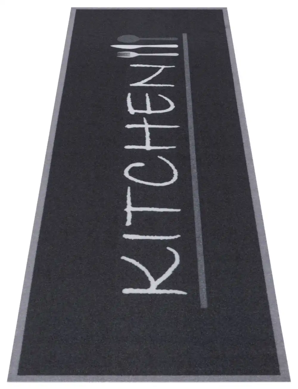 Cook & Clean 105725 Kitchen Black Rug - Image 2