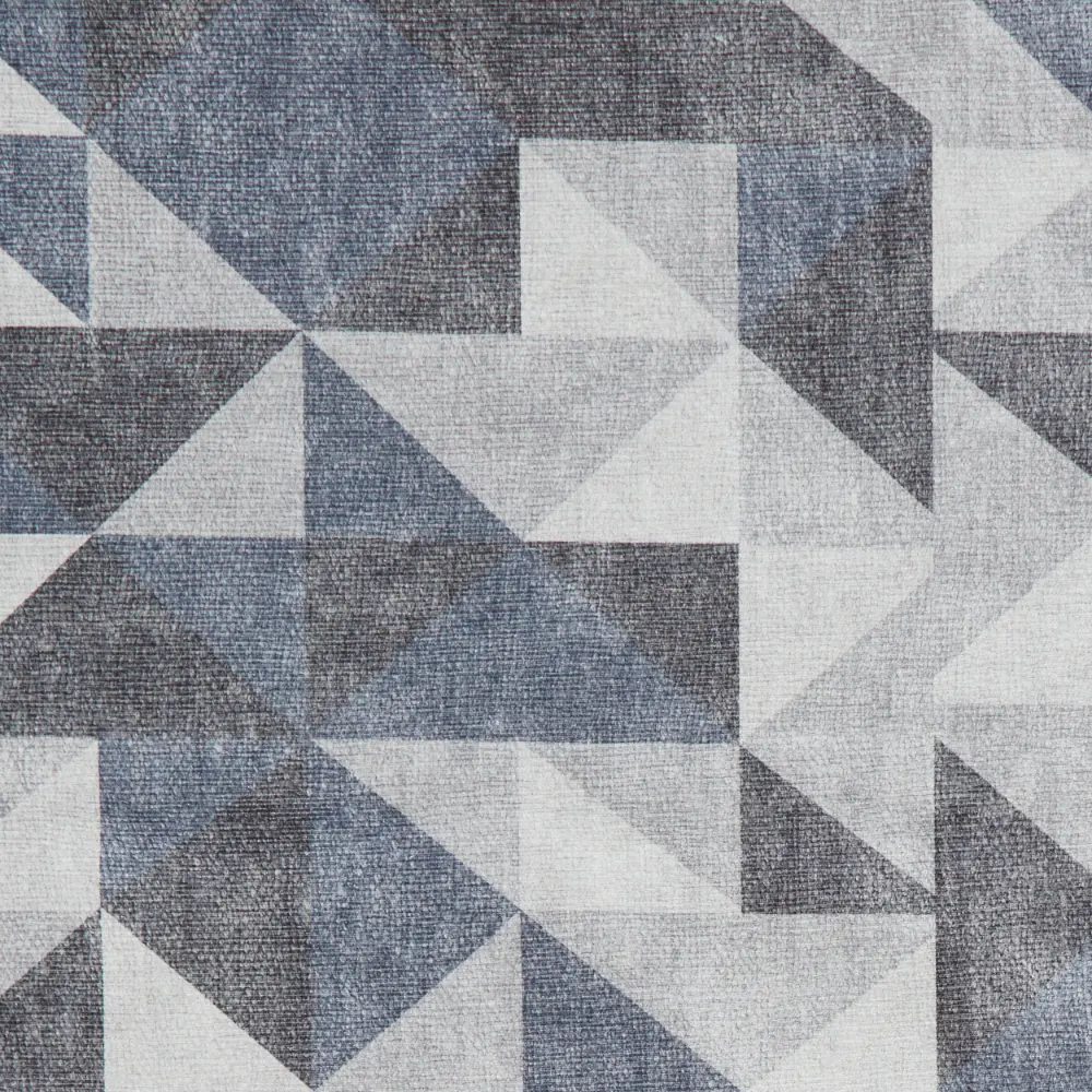 Coral H1057 Blue/Grey Modern Washable Rug - Image 5