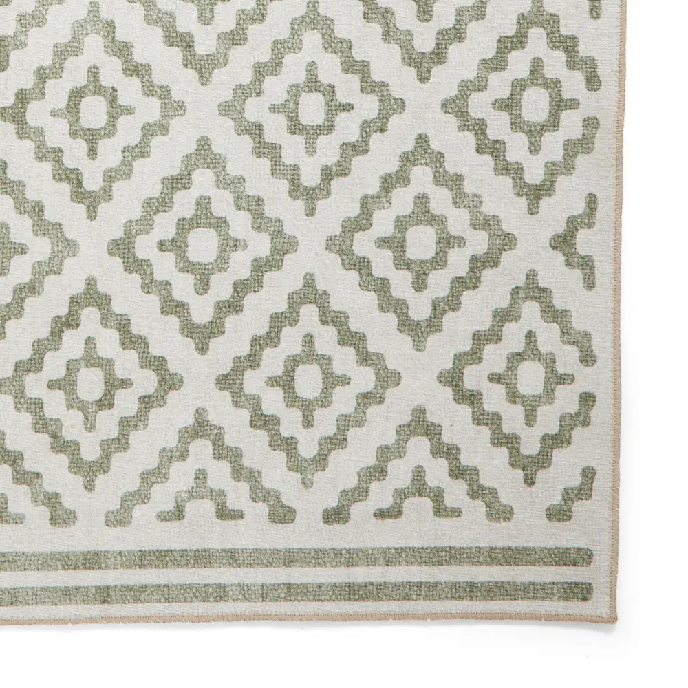 Coral H1058 Green Modern Washable Rug - Image 10