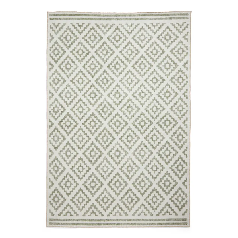 Coral H1058 Green Modern Washable Rug - Image 9
