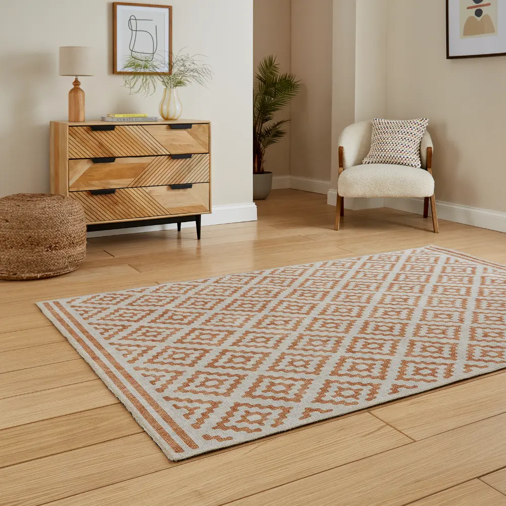Coral H1058 Yellow Modern Washable Rug - Image 2