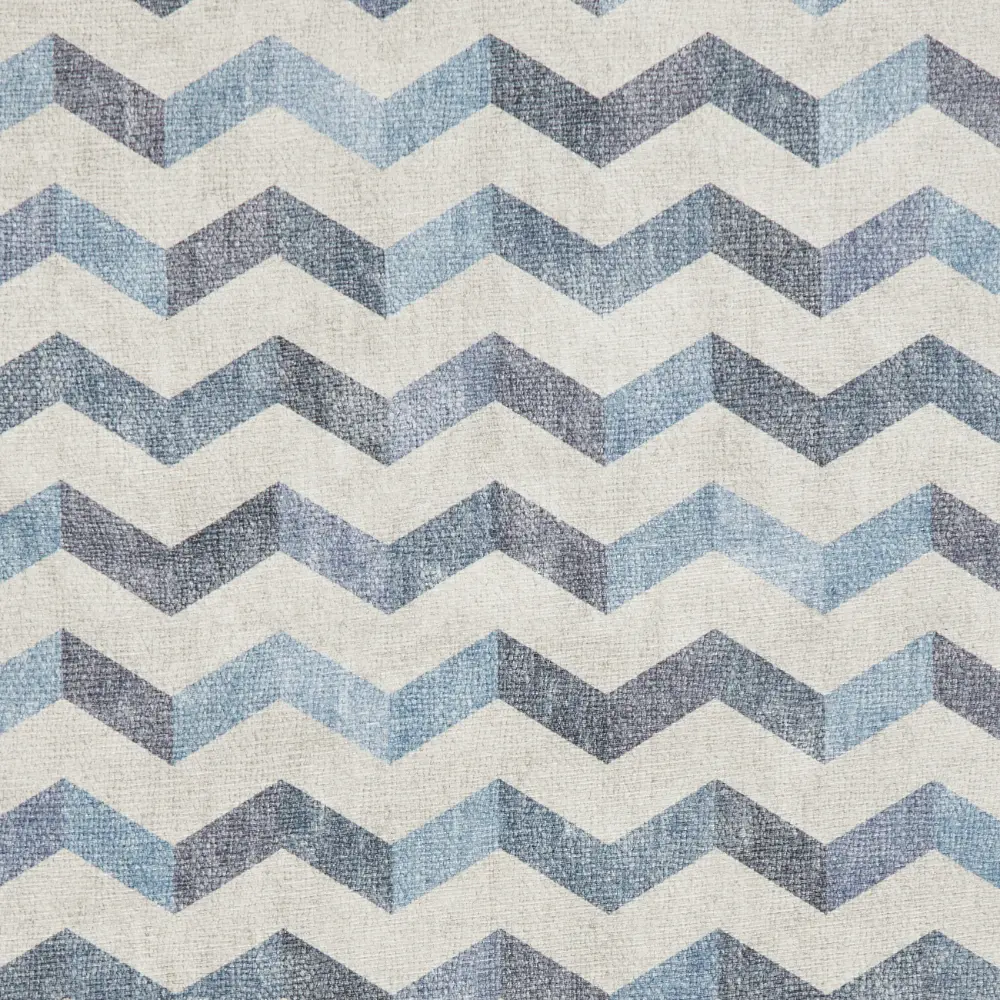 Coral H1059 Blue Modern Washable Rug - Image 9