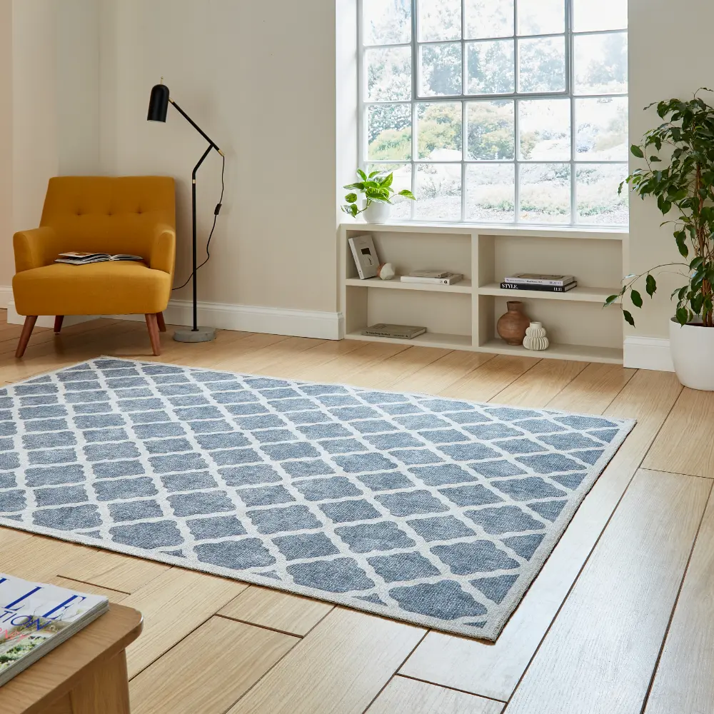 Coral H1063 Grey Modern Washable Rug - Image 2