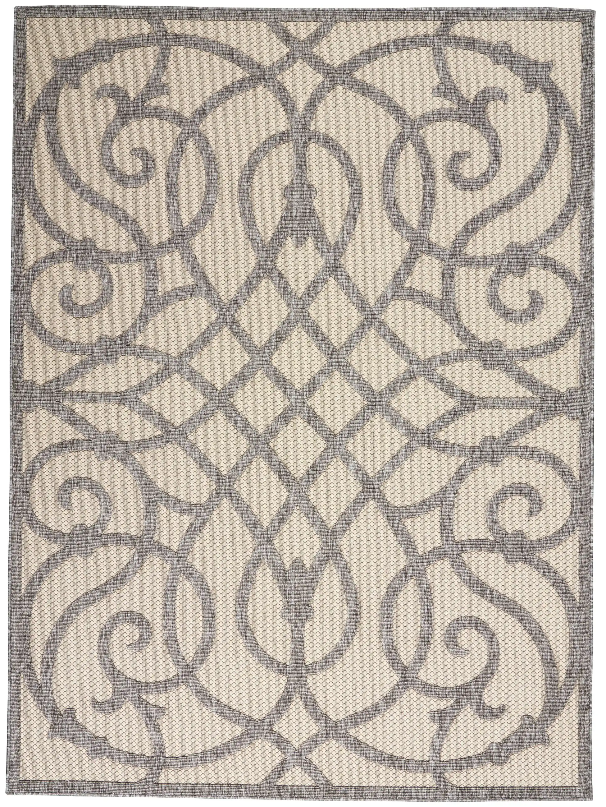 Cozumel (Outdoor) CZM04 Cream Grey Rug - Image 4