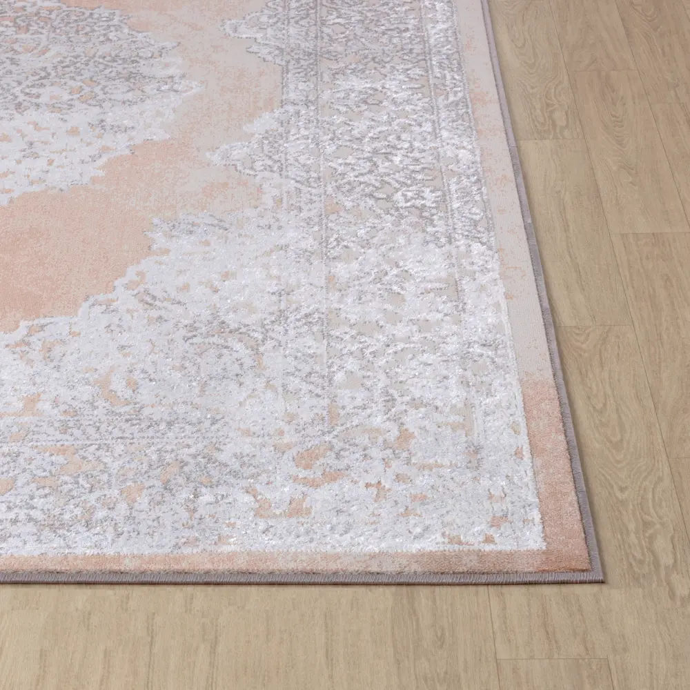 Defne Vintage Oriental Boho Beige/White Rug - Image 11