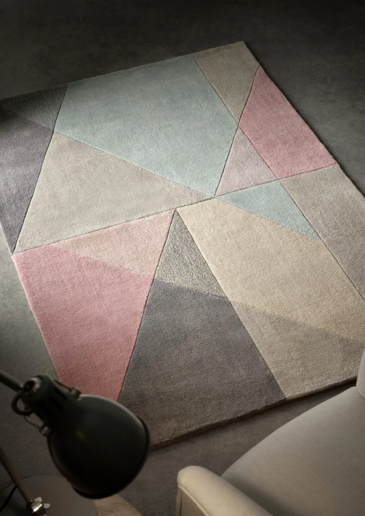 Design Matters Pink Grey Blue Rug