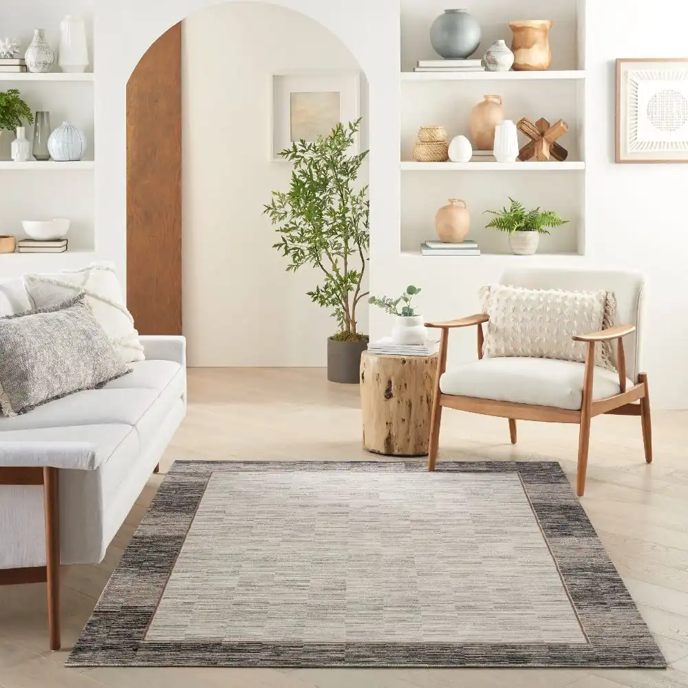 Desire Nourison DSR02 GREY BLACK Rug