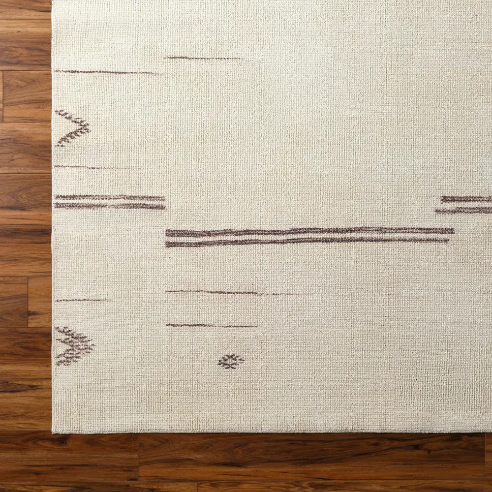 Rivi Becki Owens X Livabliss Global Scandi Dark Brown/Beige Rug - Image 8