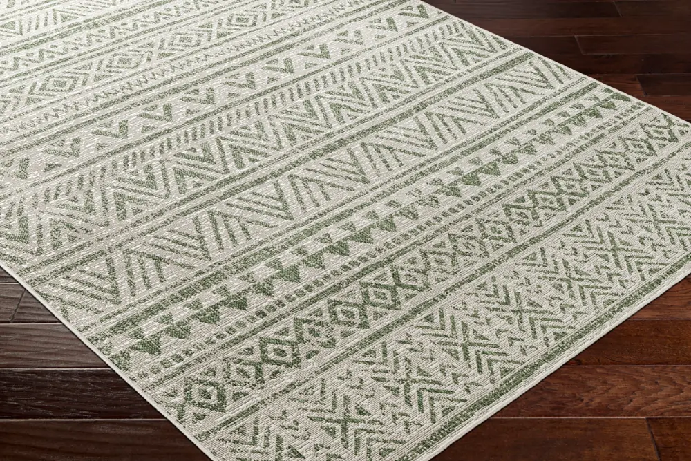 Diksha In- & Outdoor Global Moss Green Rug - Image 7