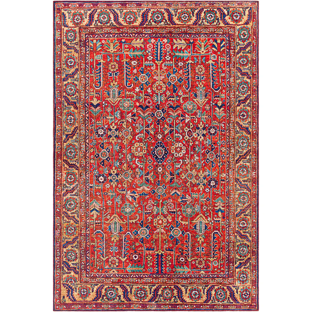 Doina Vintage Oriental Boho Sky Burnt Orange Rug - Image 10