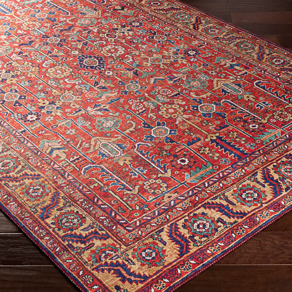 Doina Vintage Oriental Boho Sky Burnt Orange Rug - Image 4