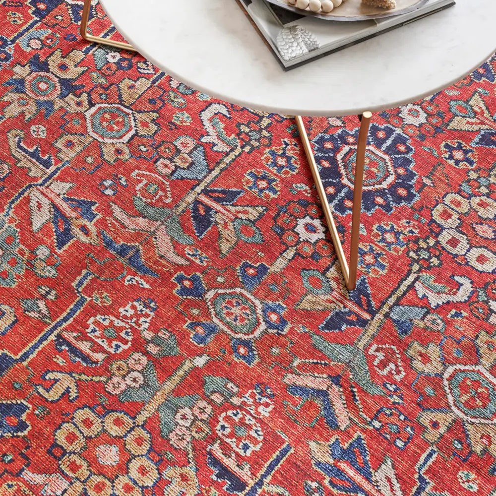 Doina Vintage Oriental Boho Sky Burnt Orange Rug - Image 7