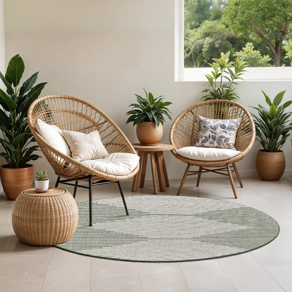 Dolly In- & Outdoor Global Moss/Grey Rug - Image 4