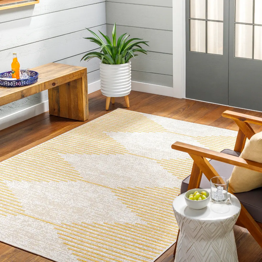 Dolly In- & Outdoor Global Saffron/Grey Rug - Image 6