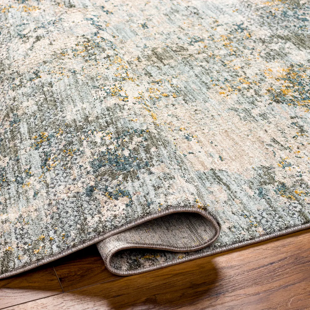 Dresden Vintage Green Grey Blue Yellow Traditional Boho Fringe Living Dining Bedroom Rug DRE2302 - Image 6