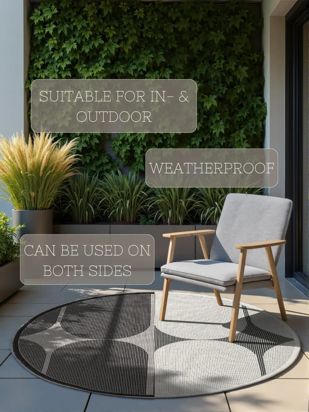 Duet 106244 Black White Indoor / Outdoor Reversible - Image 4
