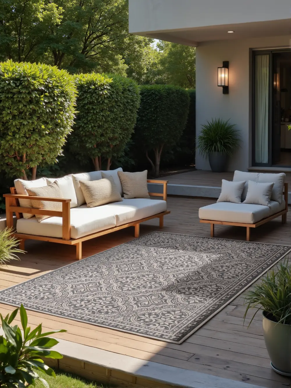 Duet 106251 White Grey Indoor / Outdoor Reversible - Image 3