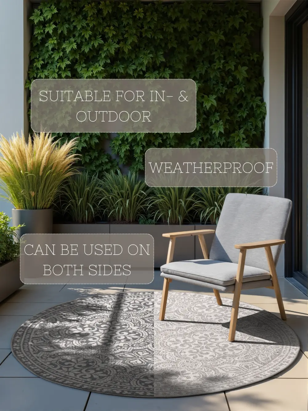 Duet 106251 White Grey Indoor / Outdoor Reversible - Image 4