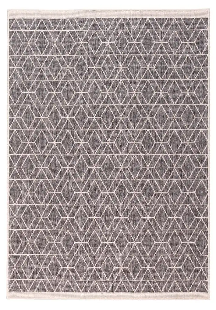 Duo Weave Indoor/Outdoor Diamonds Grey Rug - Image 3