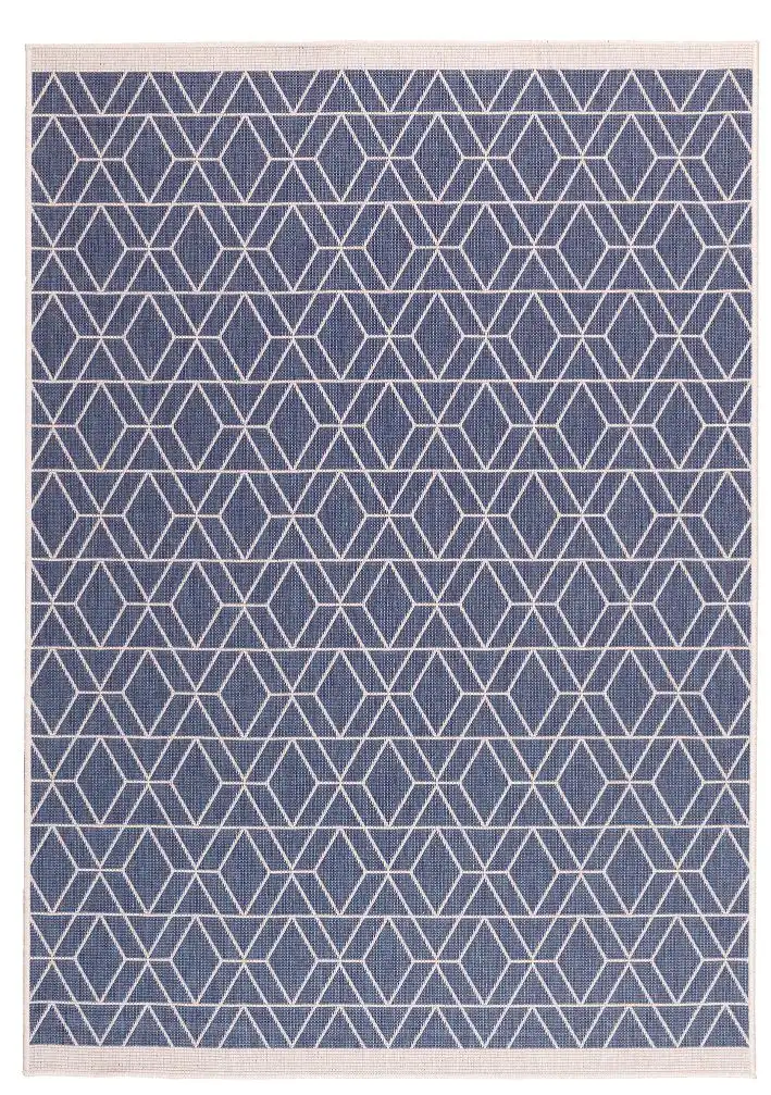 Duo Weave Indoor/Outdoor Diamonds Ocean Rug - Image 4