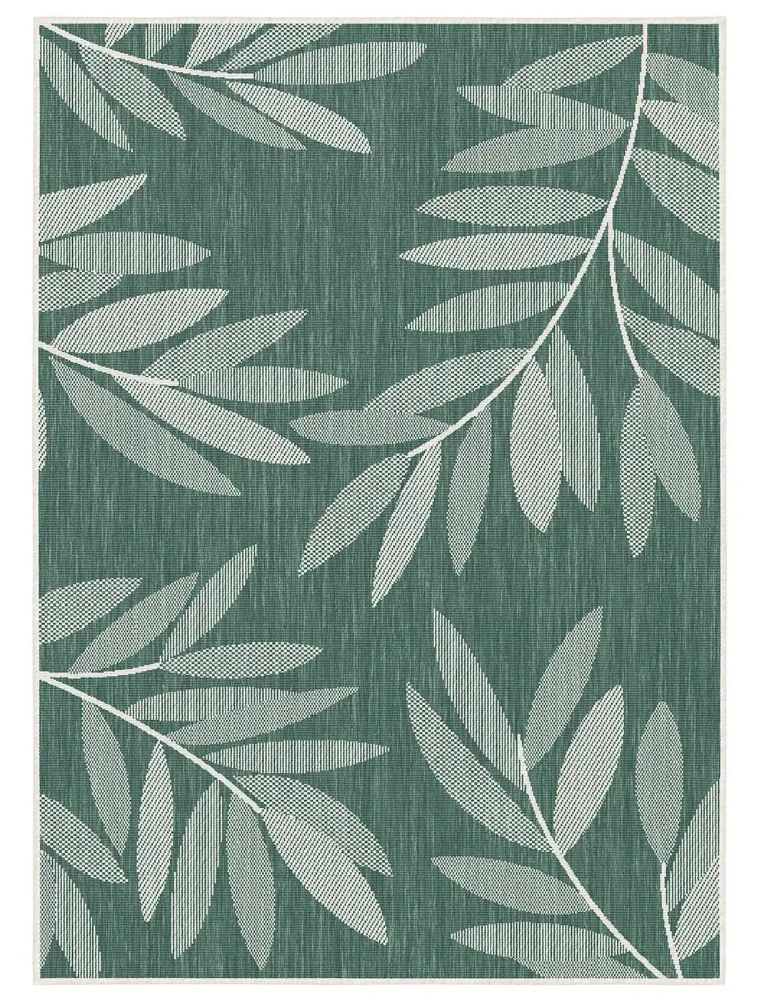 Duo Weave Indoor/Outdoor Trailing Leaves Green Rug - Image 4