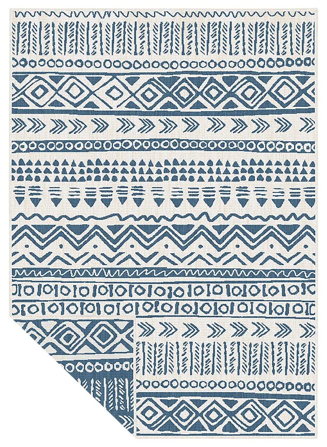 Duo Weave Indoor/Outdoor Tribal Ocean Rug - Image 3