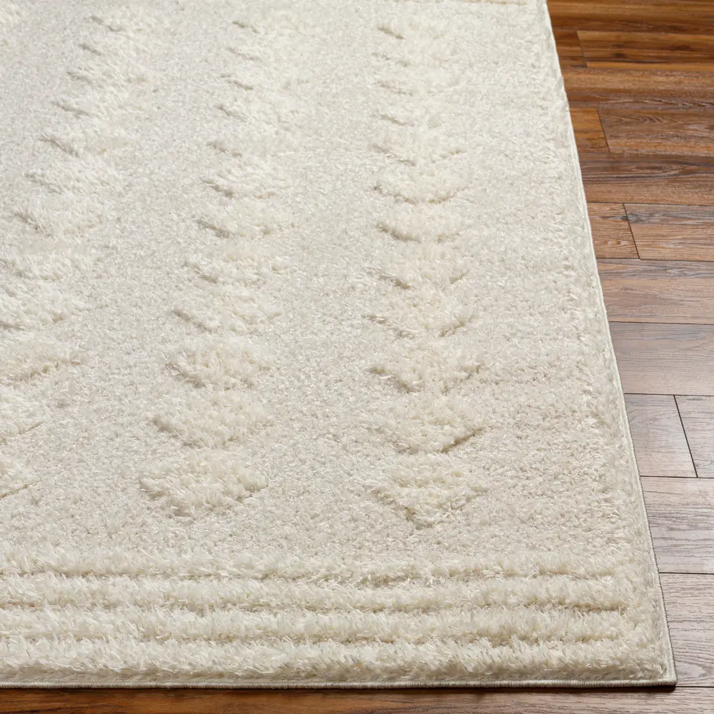 Elaheh Shaggy Modern Plush Pile Light Grey Rug - Image 5