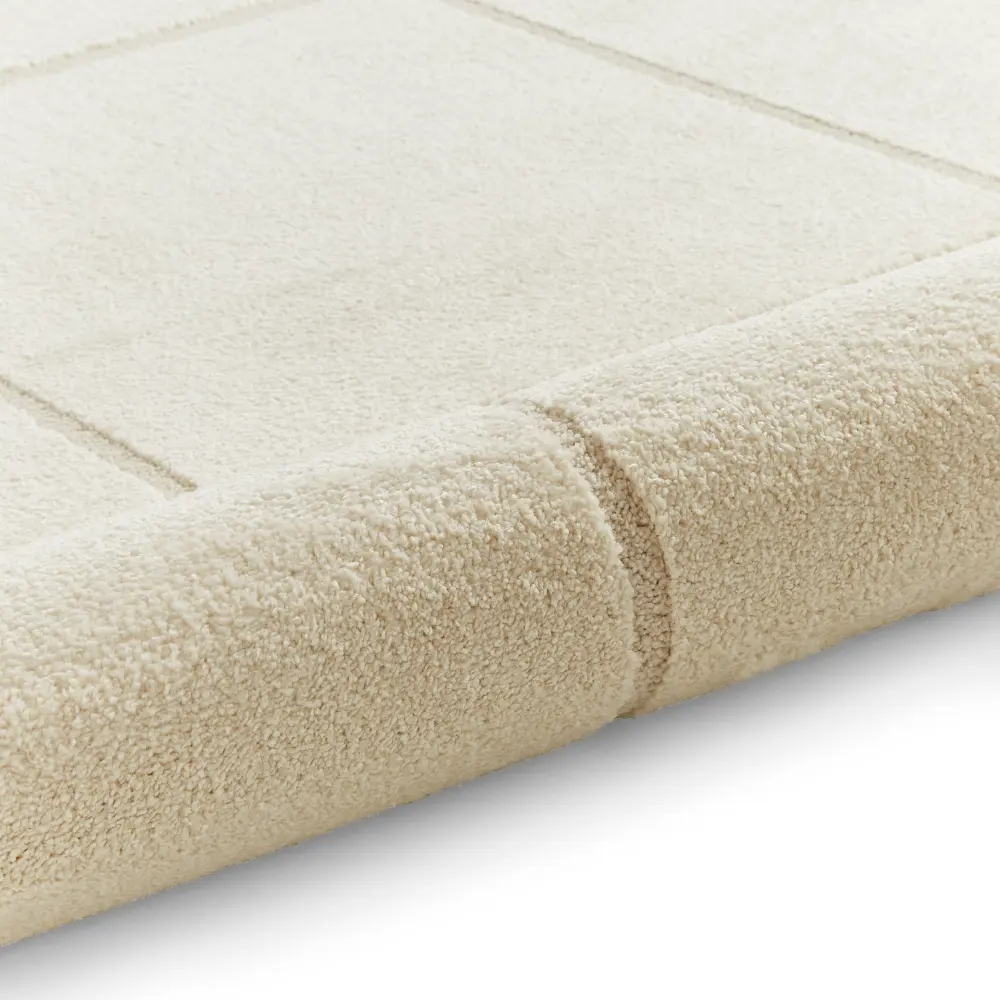 Elio 70100 Cream Modern Geometric Rug - Image 3