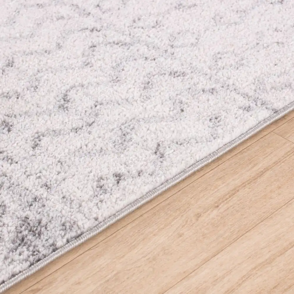 Mila Scandi Geometric Light Grey/White Rug - Image 8
