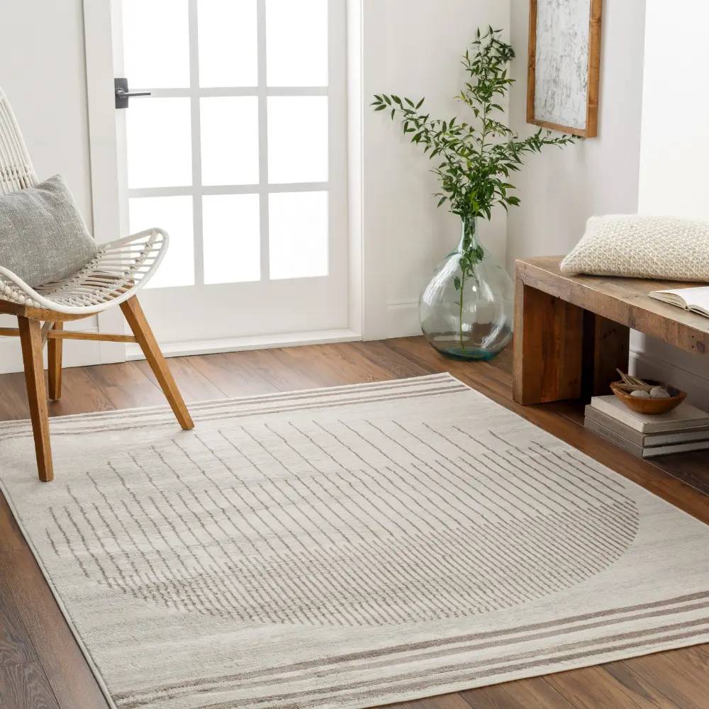 Enso Scandi Geometric Light Brown Rug