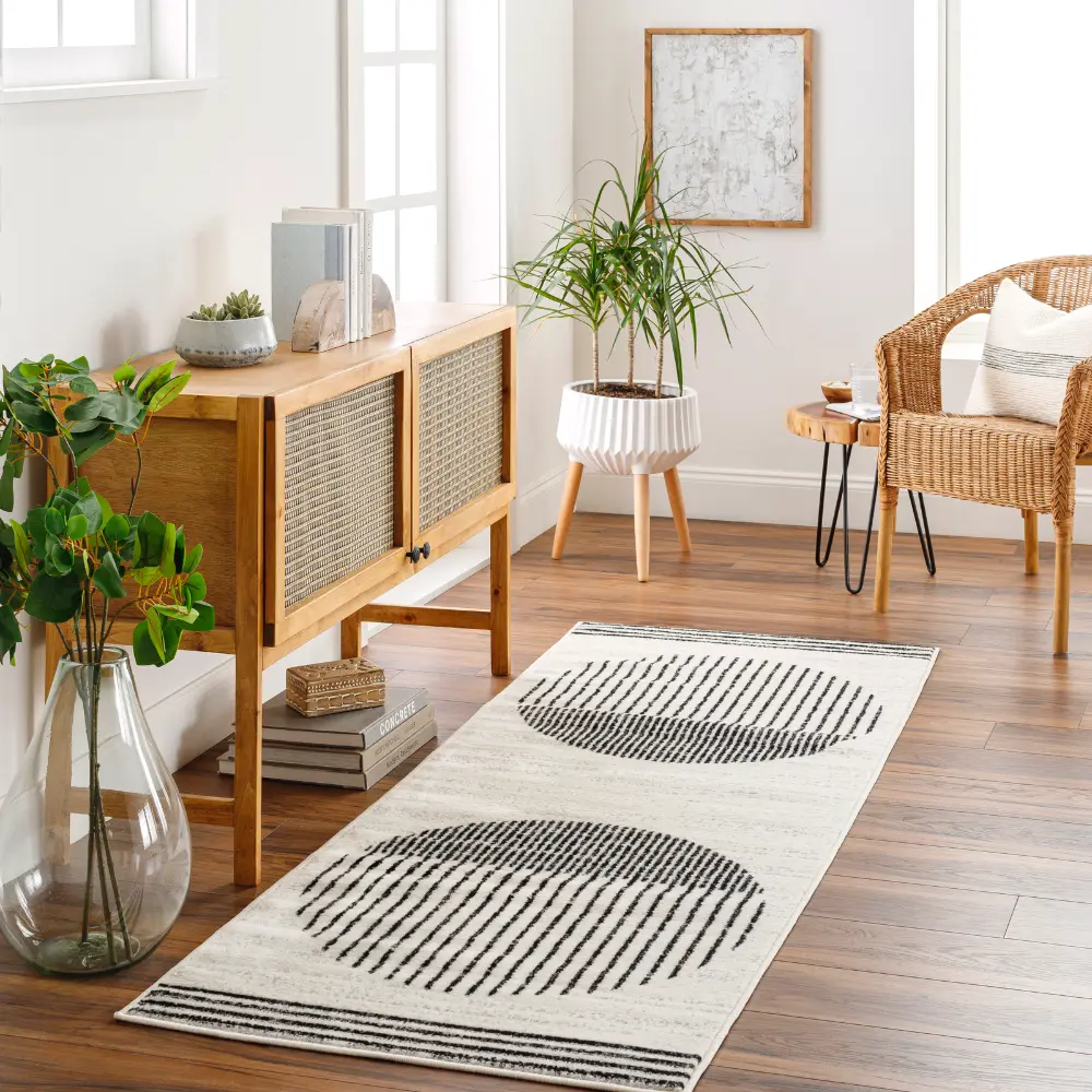Enso Scandi Geometric White/Black Rug - Image 12
