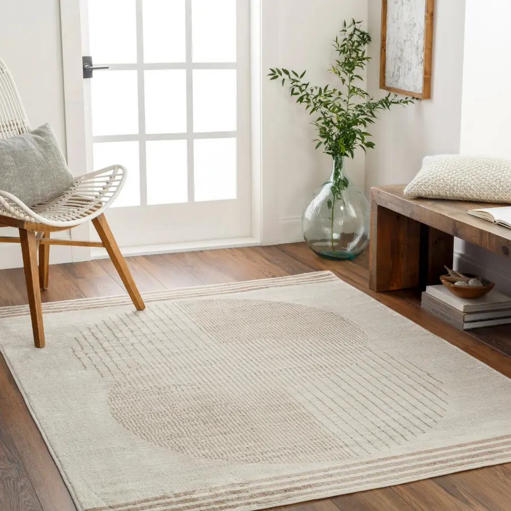 Enso2 Scandi Geometric Light Brown Rug - Image 4