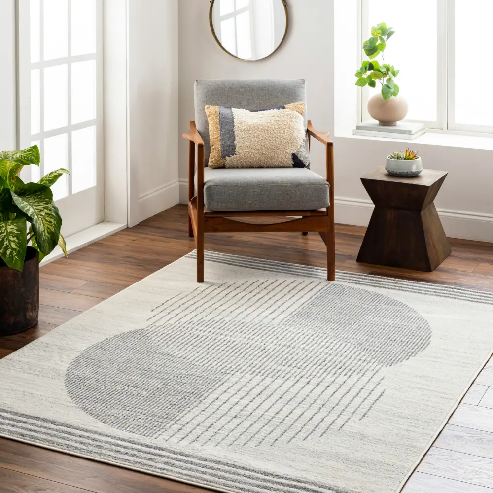 Enso2 Scandi Geometric Medium Grey Rug
