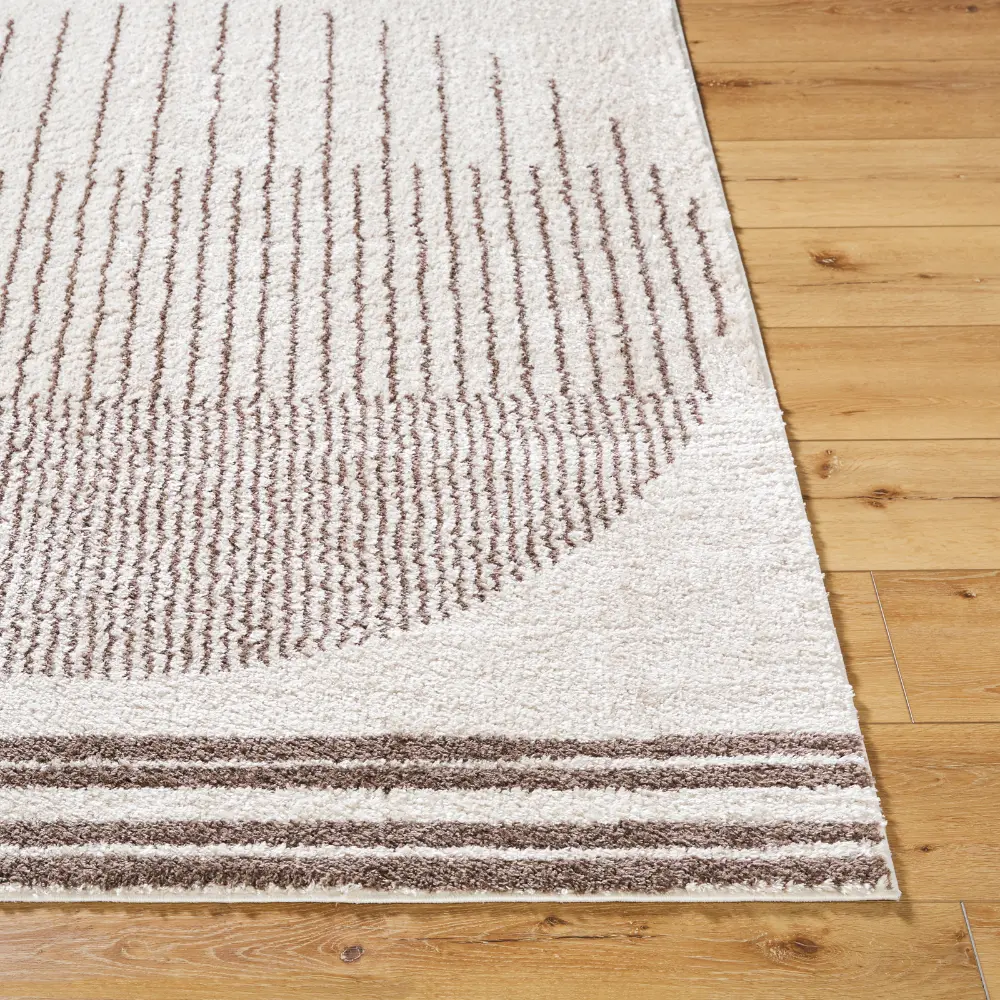Enso3 Machine Washable Global Shaggy Dark Brown Rug - Image 4
