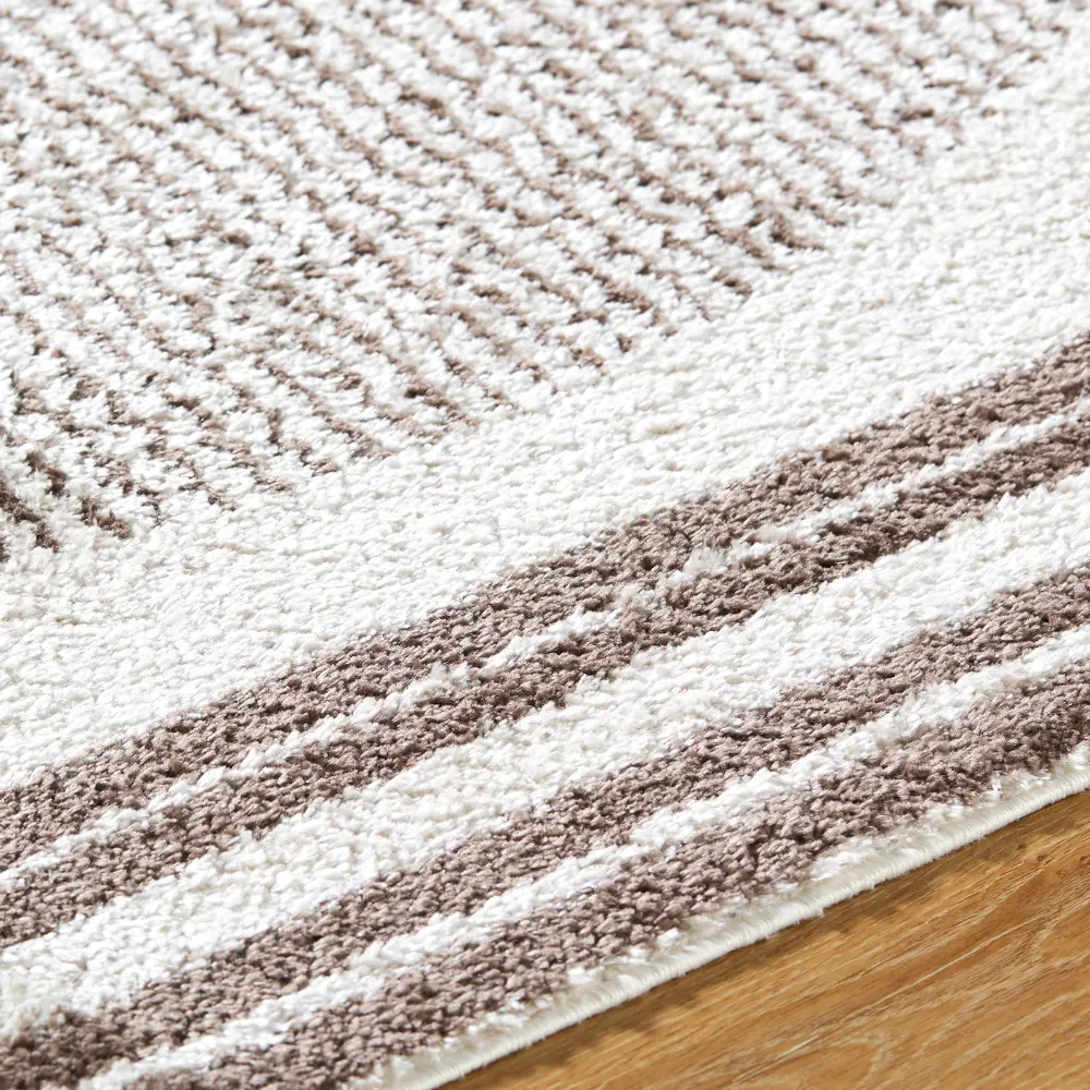 Enso3 Machine Washable Global Shaggy Dark Brown Rug - Image 6