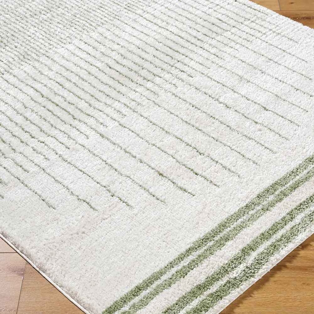 Enso3 Machine Washable Global Shaggy Grass Green Rug - Image 5