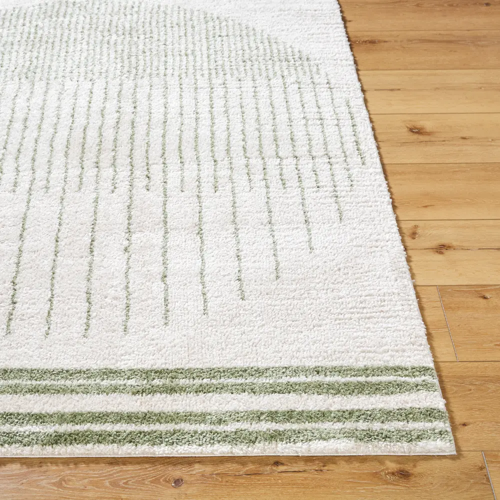 Enso3 Machine Washable Global Shaggy Grass Green Rug - Image 7