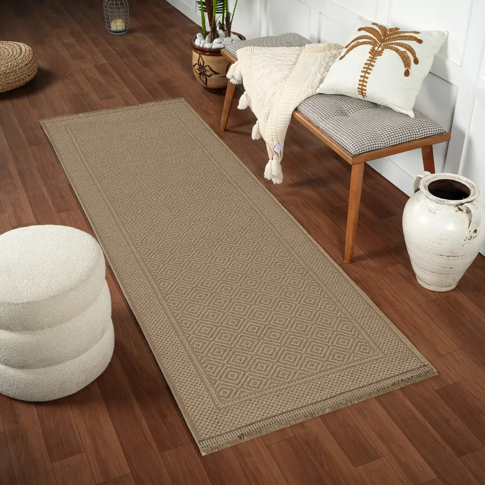 Esha Cottage Tan/Beige Machine Washable Jute Rug - Image 4