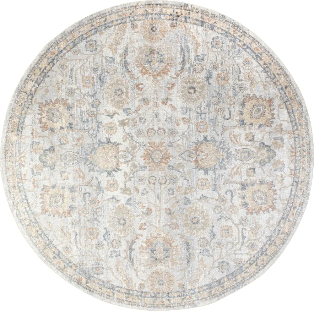 Esther Machine Washable Oriental Boho Grey/Oatmeal Rug - Image 9