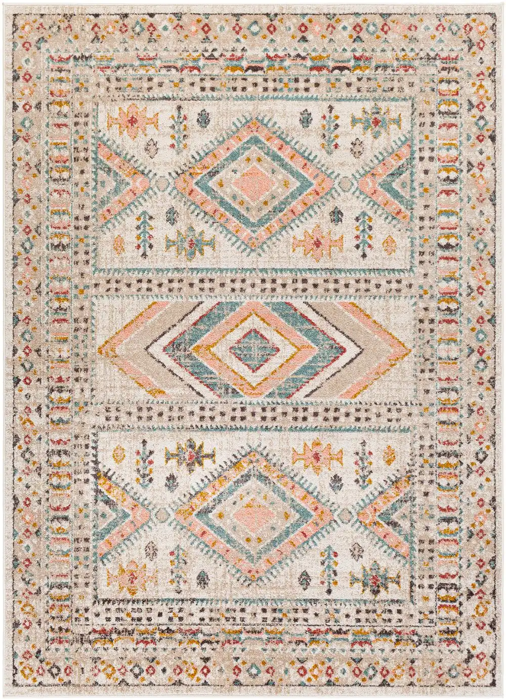 Evelyn Vintage Oriental Boho Brick Rug - Image 3