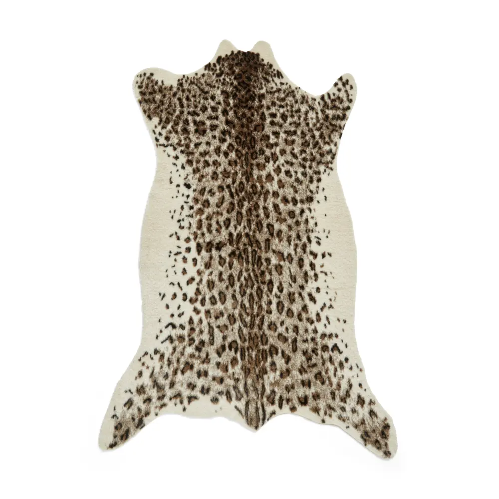 Faux Fur Leopard Brown/White - Image 3
