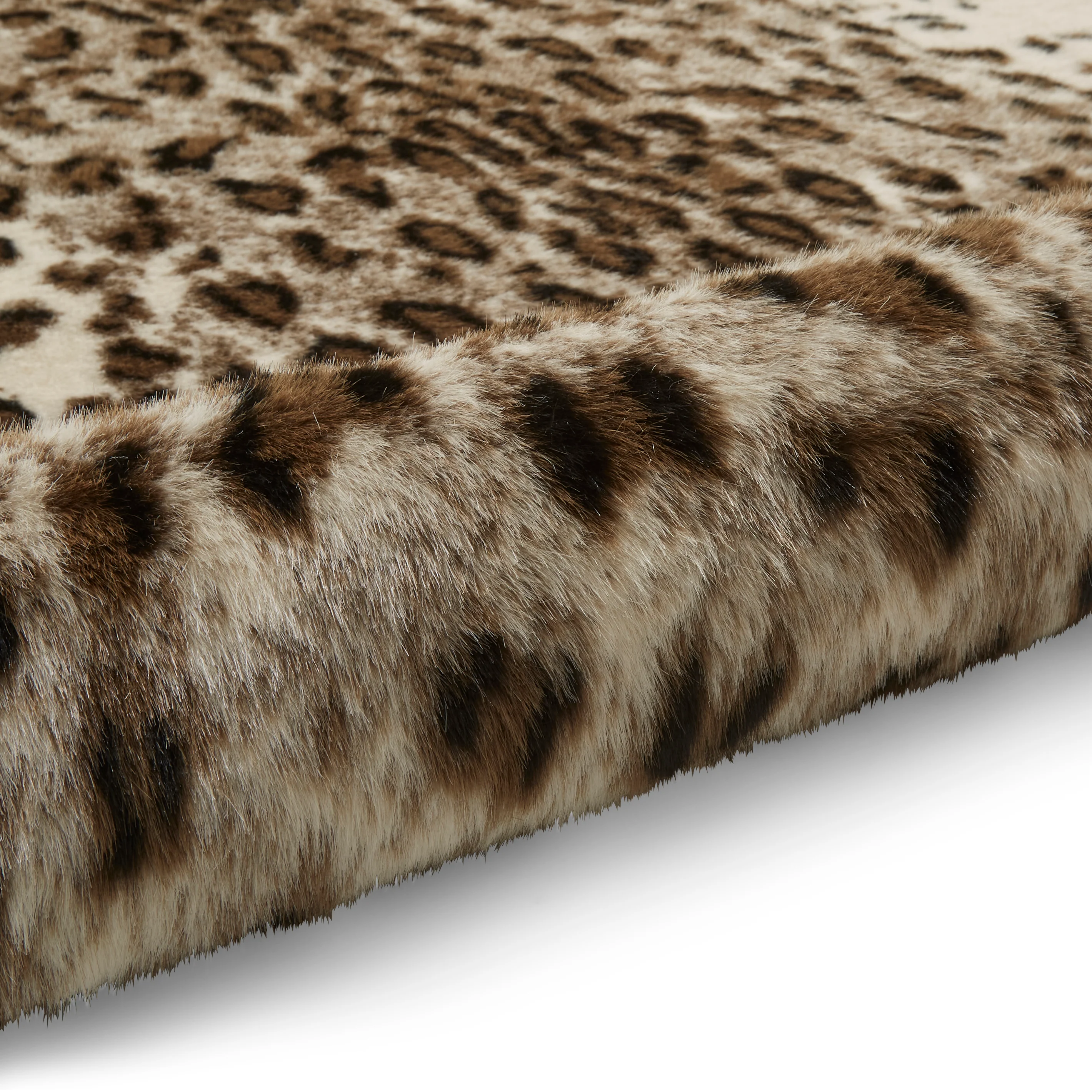 Faux Fur Leopard Brown/White - Image 7