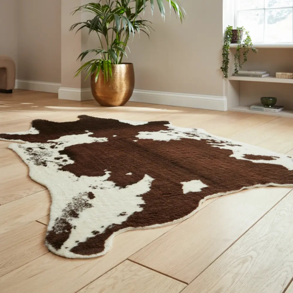 Faux Print Cow Brown/White - Image 2