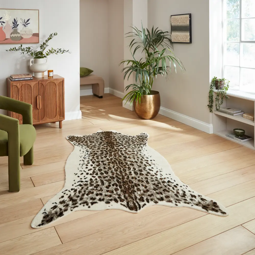 Faux Print Leopard Brown/Beige