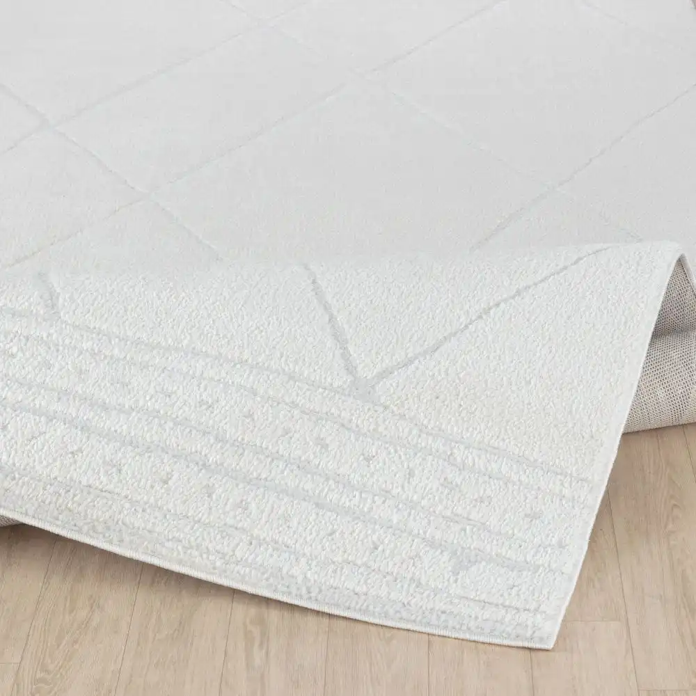 Hannah Berber Modern High Pile Ivory/Off-White Rug - Image 5