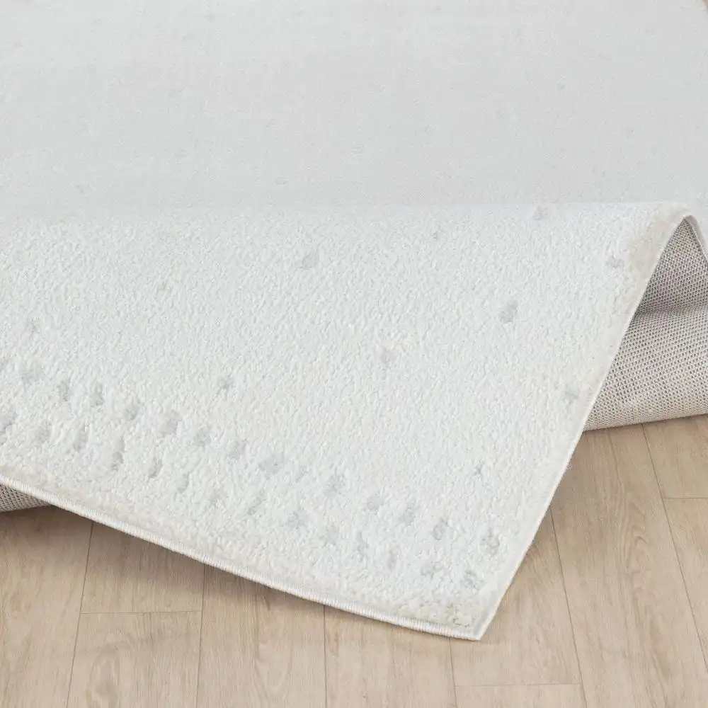 Hikari Scandi Modern High Pile Ivory/Off-White Polka Dot Rug - Image 7