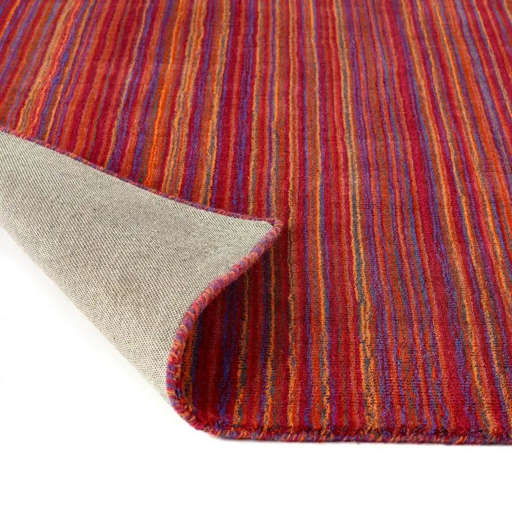 Fine Stripe Purple Pink Rug - Image 2