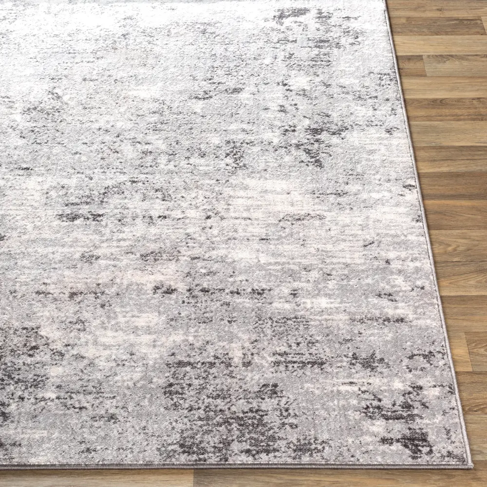 Fiona Abstract Modern Marble Silver Grey Rug - Image 11